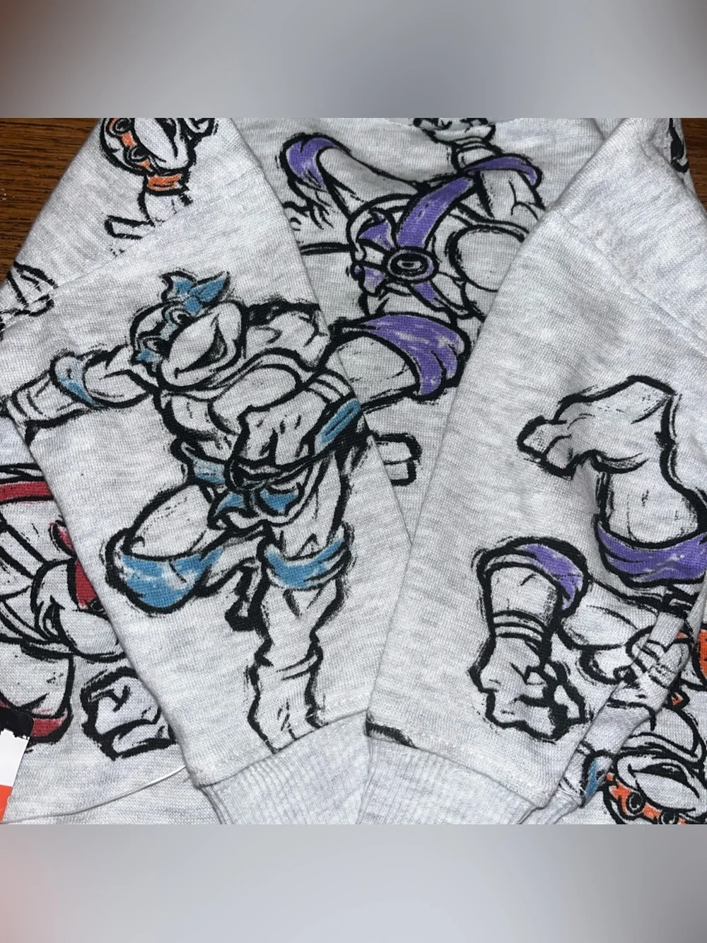 Ninja Turtles Cartoon Nickelodeon Official  Crewneck Sweatshirt & Slippers NWT